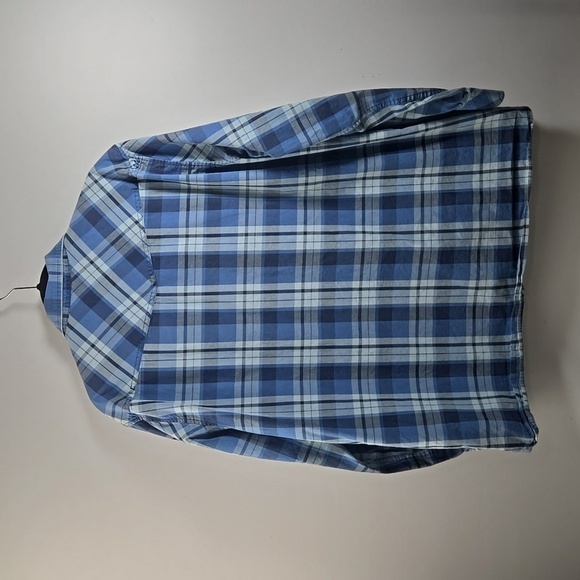 5.11 Tatical Blue Plaid Button Down Long Sleeve Shirt - Picture 5 of 6